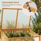 Cold Frame Greenhouse Wood Raised Planter Bed with Transparent Roof